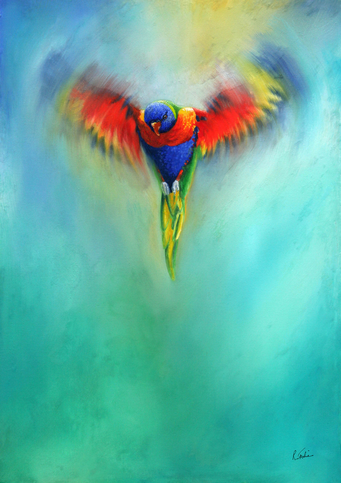 Painting-Hovering-Lorikeet1170pix Painting-Hovering-Lorikeet1170pix